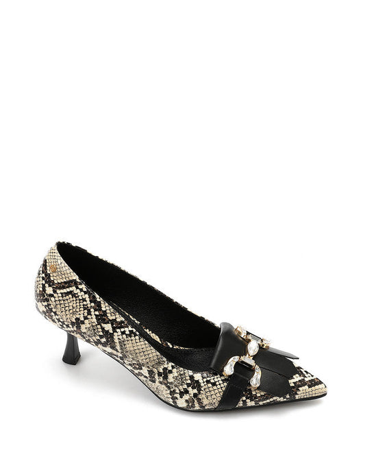 Leather Buckle Heels
