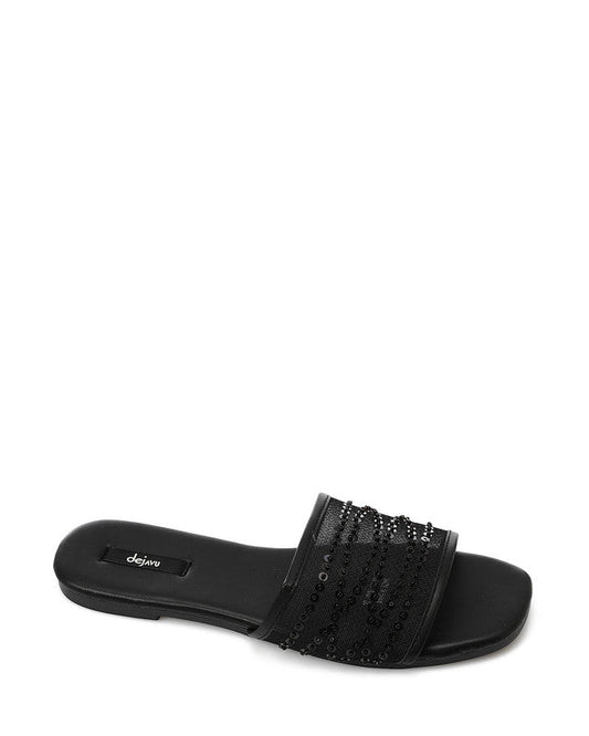 Open Square Toe Shape Slides