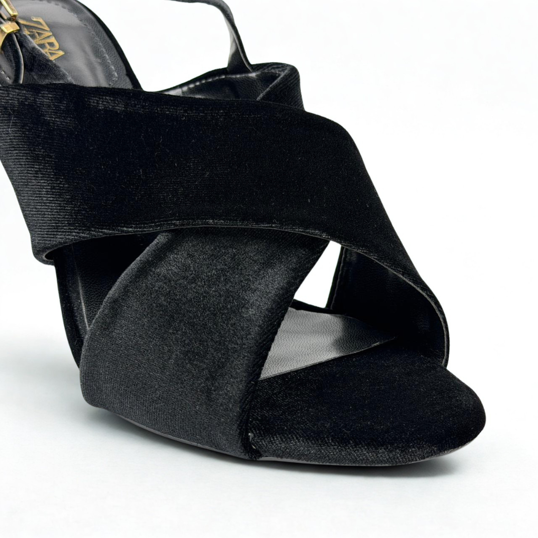 Crossover Slingback Heels - Black - image 4