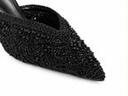 Beaded Kitten-Heel Mules - image 4