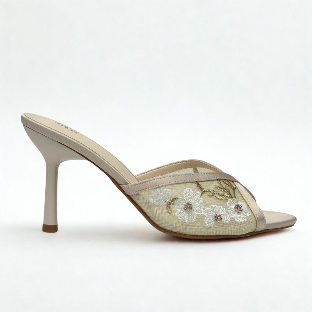 Mid-Heel Pumps - Beige - image 1