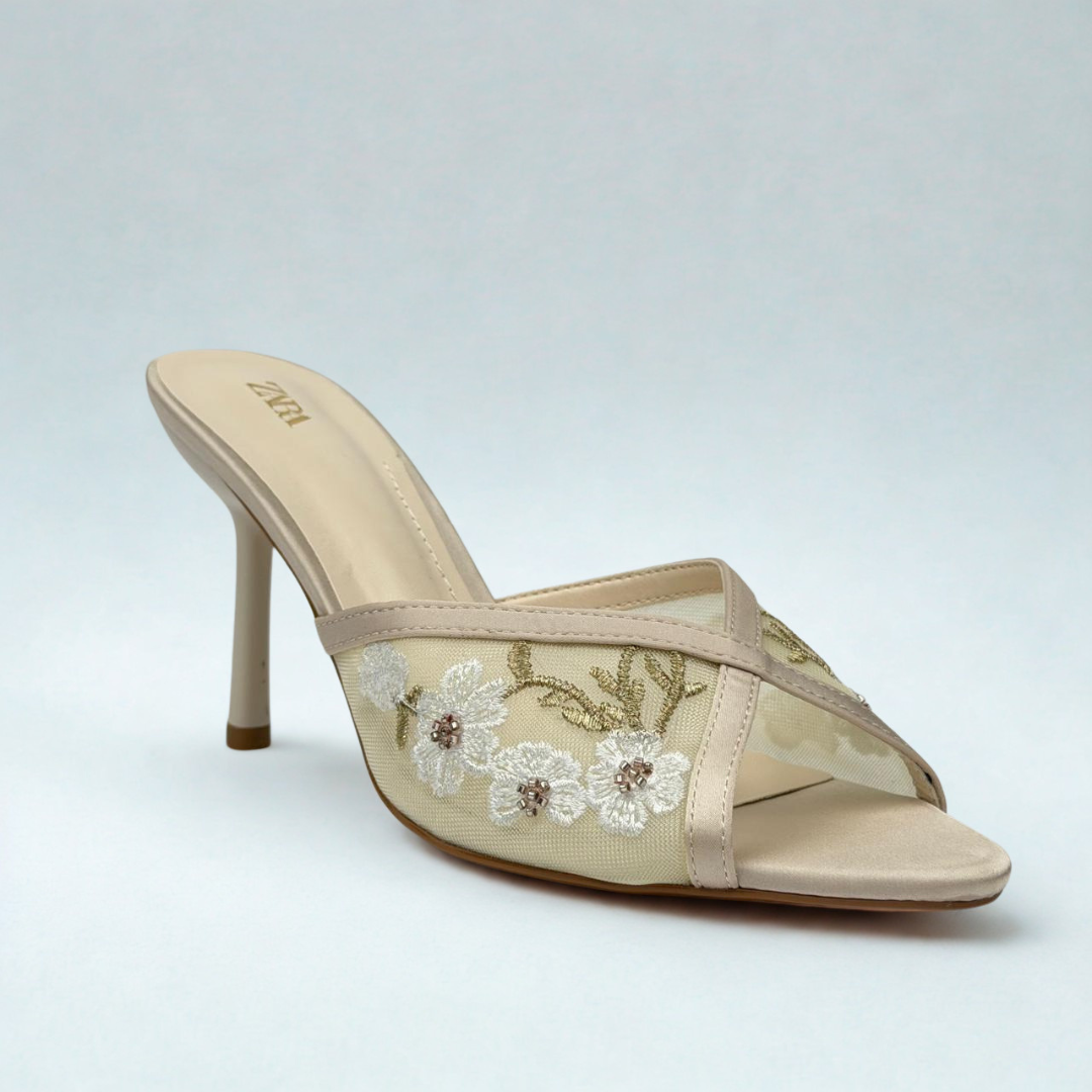 Mid-Heel Pumps - Beige - image 4