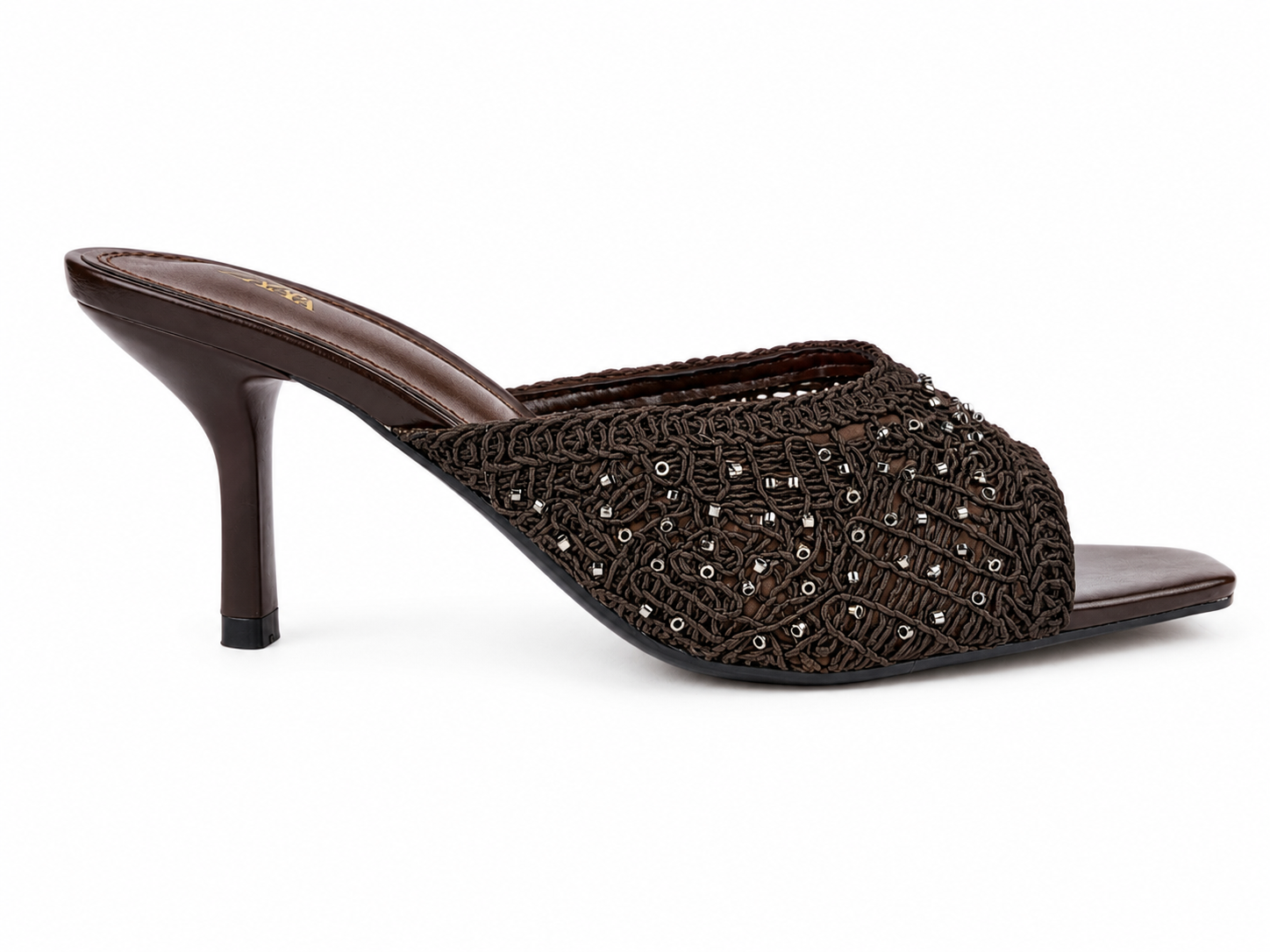 Beaded Woven Mule Heels - image 1