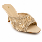 Pearl Woven Kitten-Heel Mules - image 4