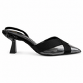 Mesh-Detail Slingback Heels - Black - image 1
