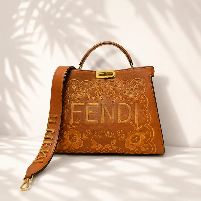 Fendi Roma Embroidered Peekaboo