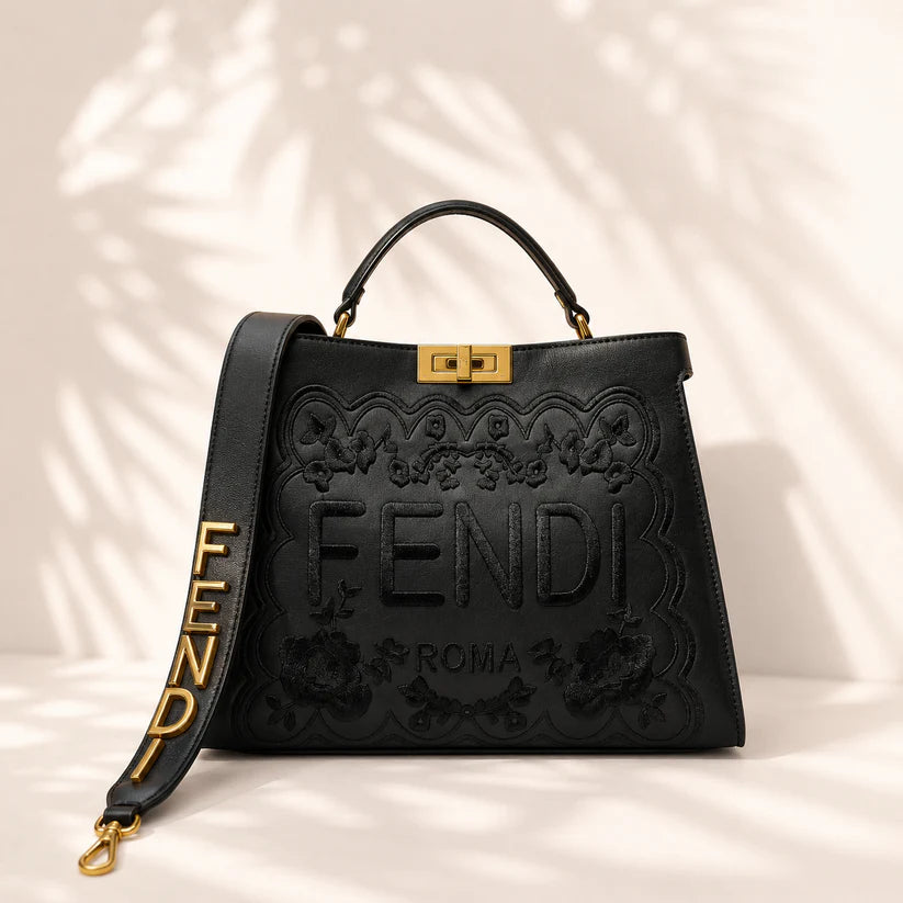 Fendi Roma Embroidered Peekaboo