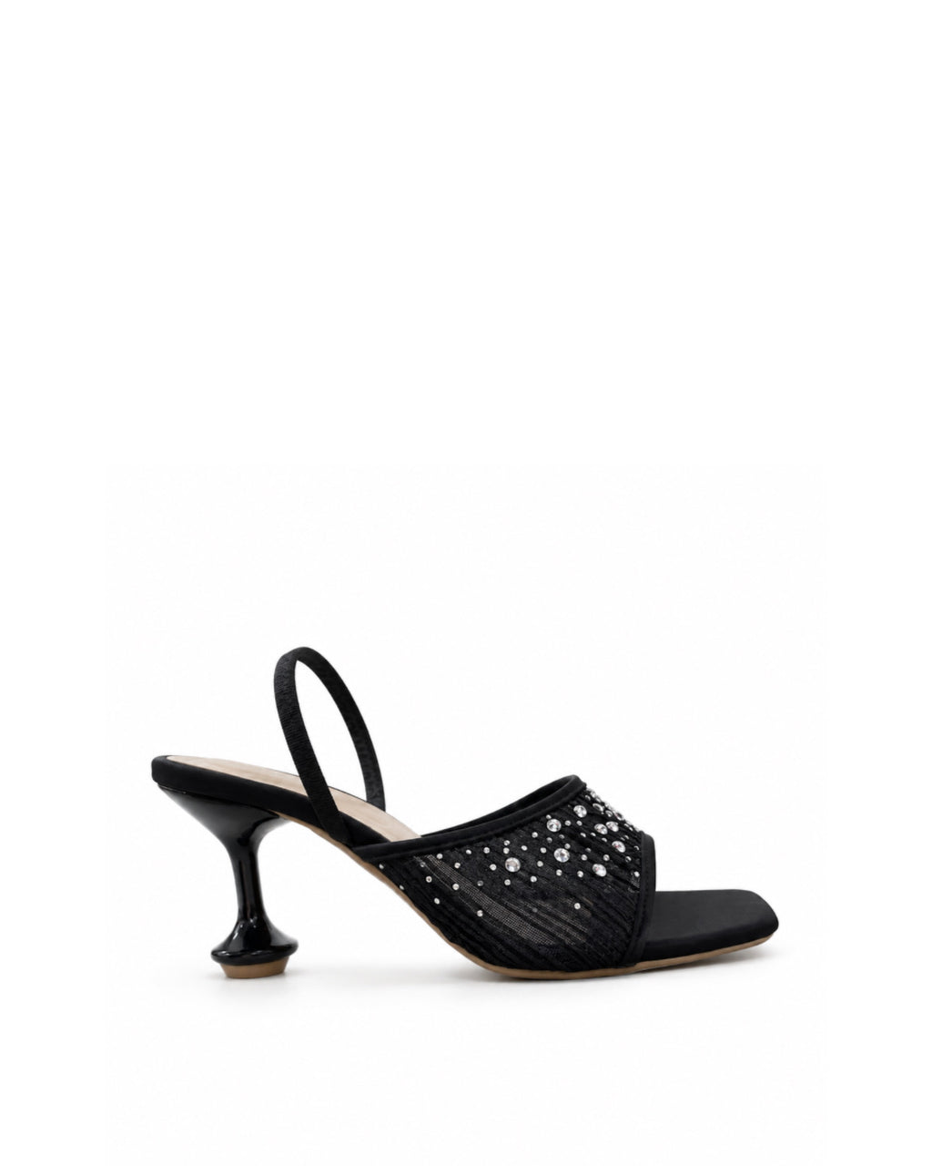 Crystal-Set Heel Sandal