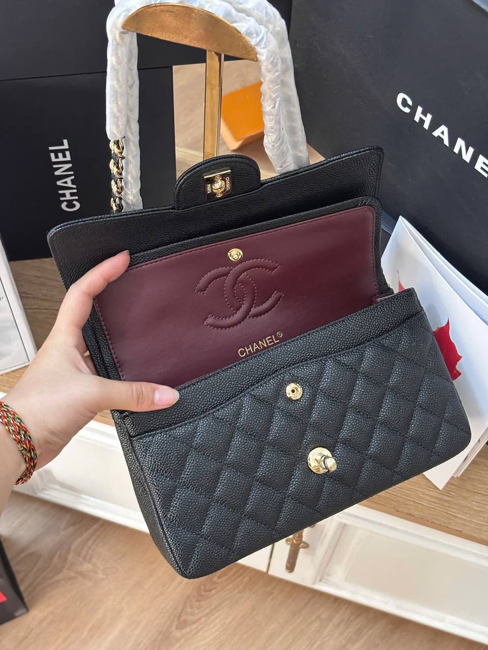 Chanel Small Classic Handbag – interior view