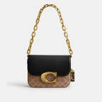 Coach Idol Bag with Snakeskin Detail in Black / Tan / Rust - image 1 | MOAH
