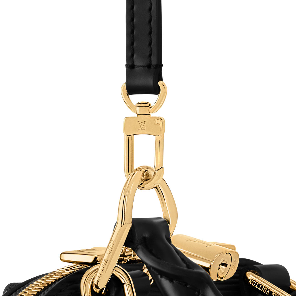 Louis Vuitton x TM Alma BB in Black - close-up view | MOAH