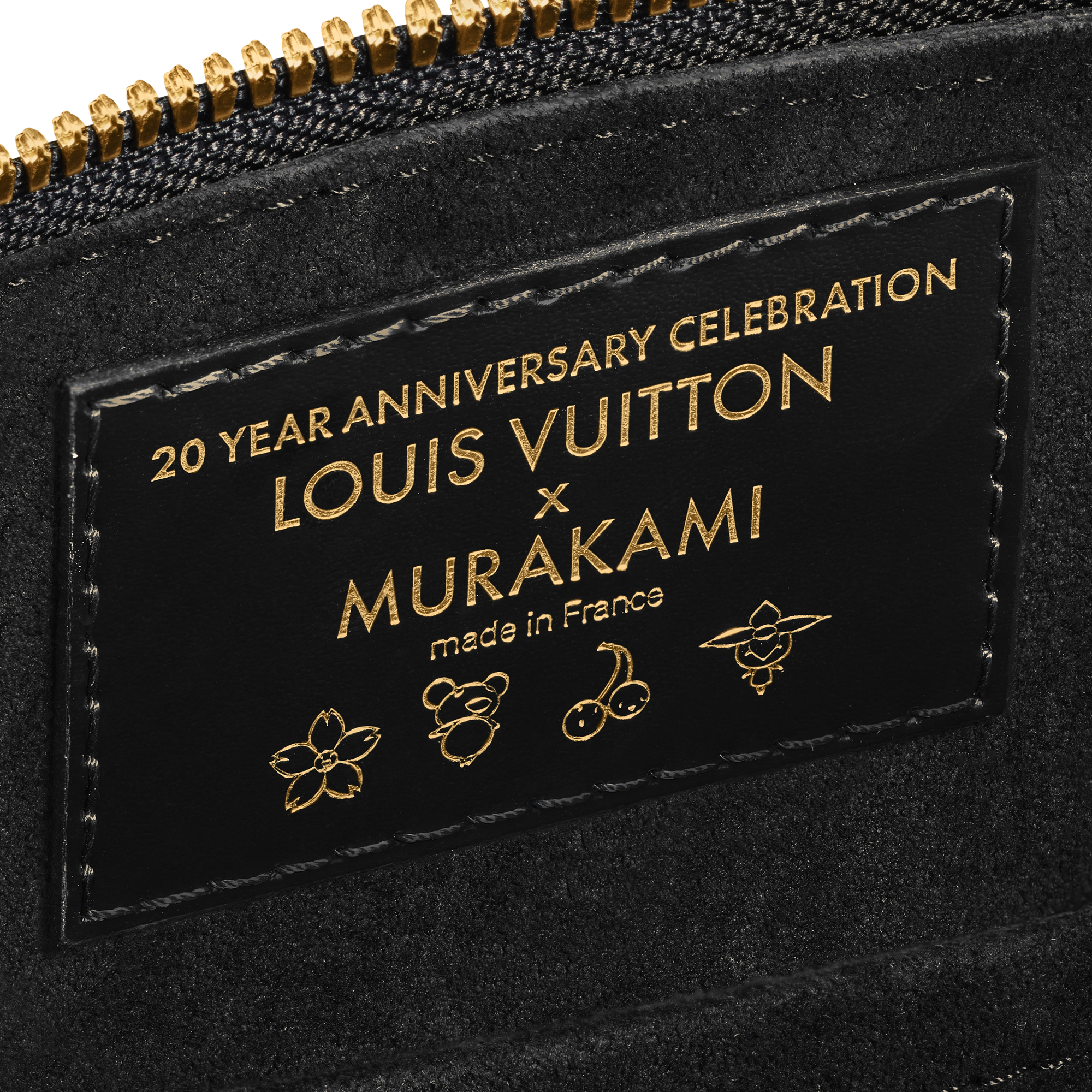 Louis Vuitton x TM Alma BB in Black - detail view | MOAH