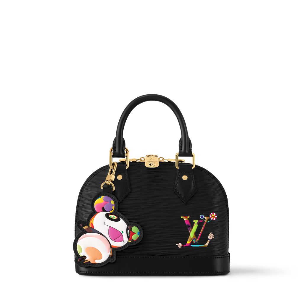 Louis Vuitton x TM Alma BB in Black - front view | MOAH