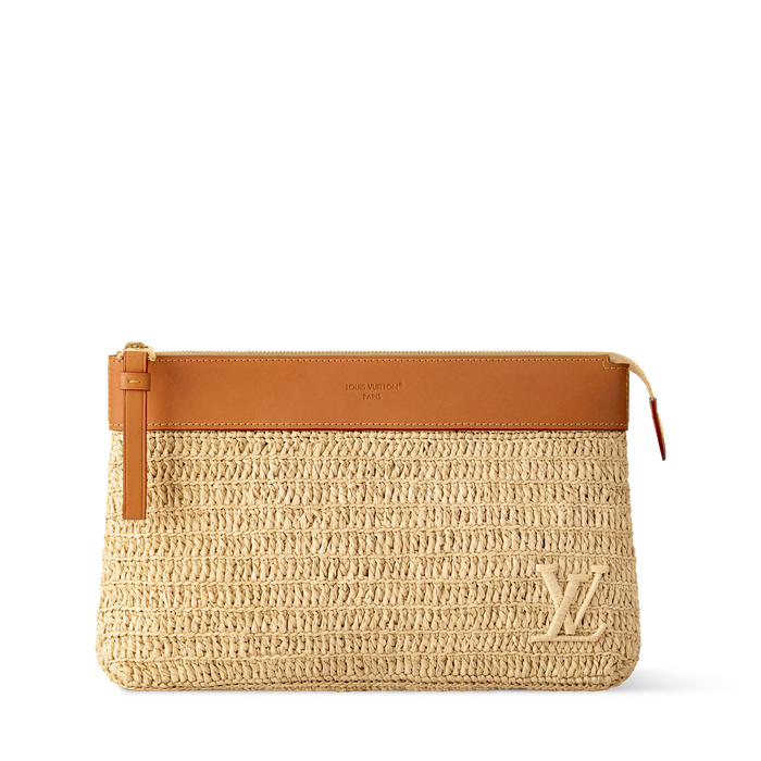 Louis Vuitton Pochette Voyage Souple - Natural Beige front view