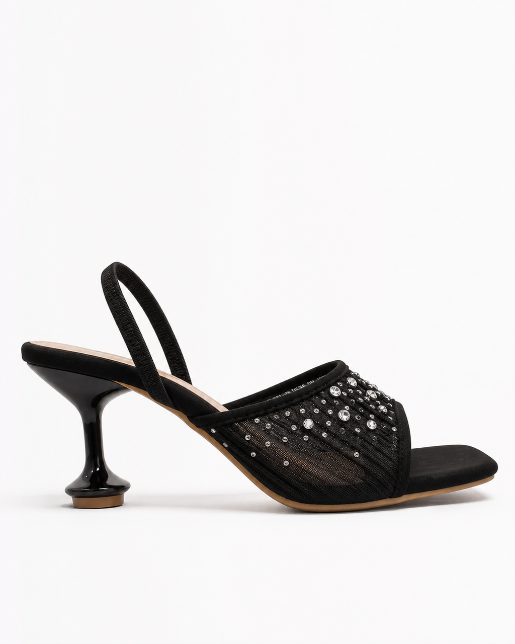 Crystal-Set Heel Sandal
