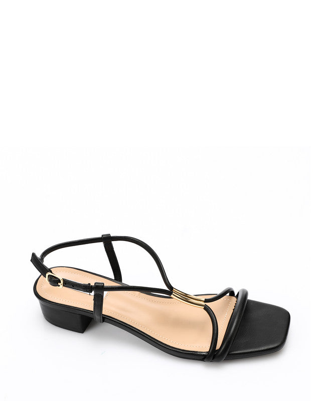 Strappy Mid Heel Sandal
