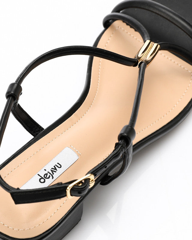 Strappy Mid Heel Sandal