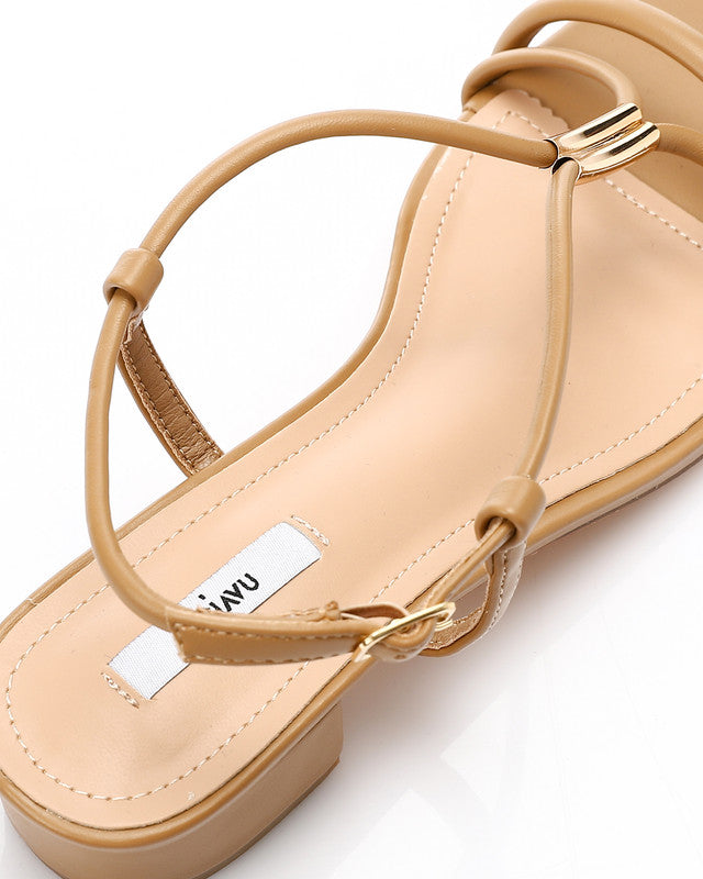 Strappy Mid Heel Sandal