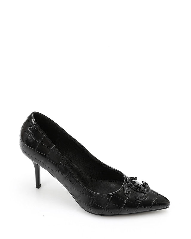 Patterned High-Heeled Pump