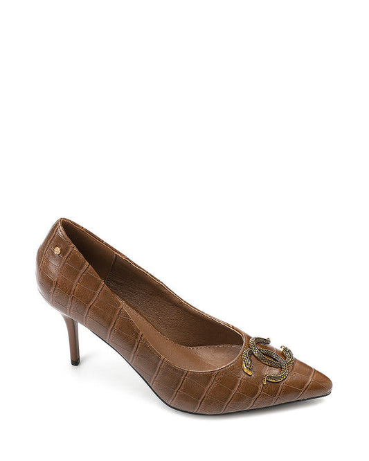 Patterned High-Heeled Pump