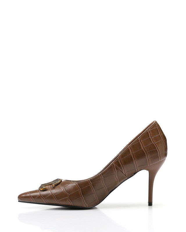 Patterned High-Heeled Pump