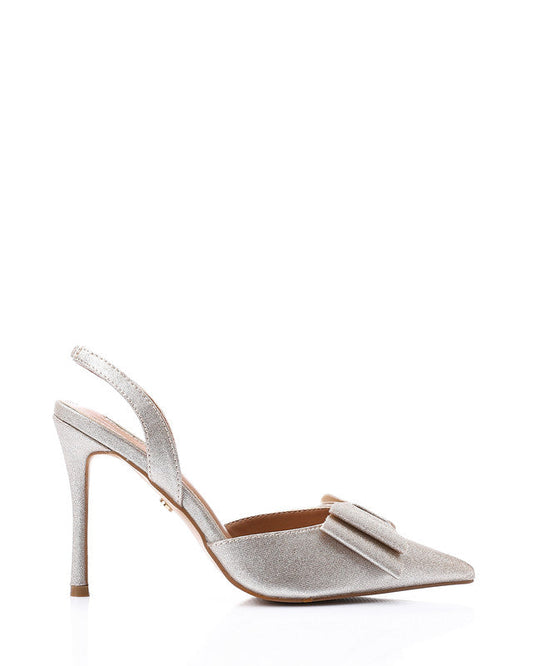 Midnight Elegance Bow Heels