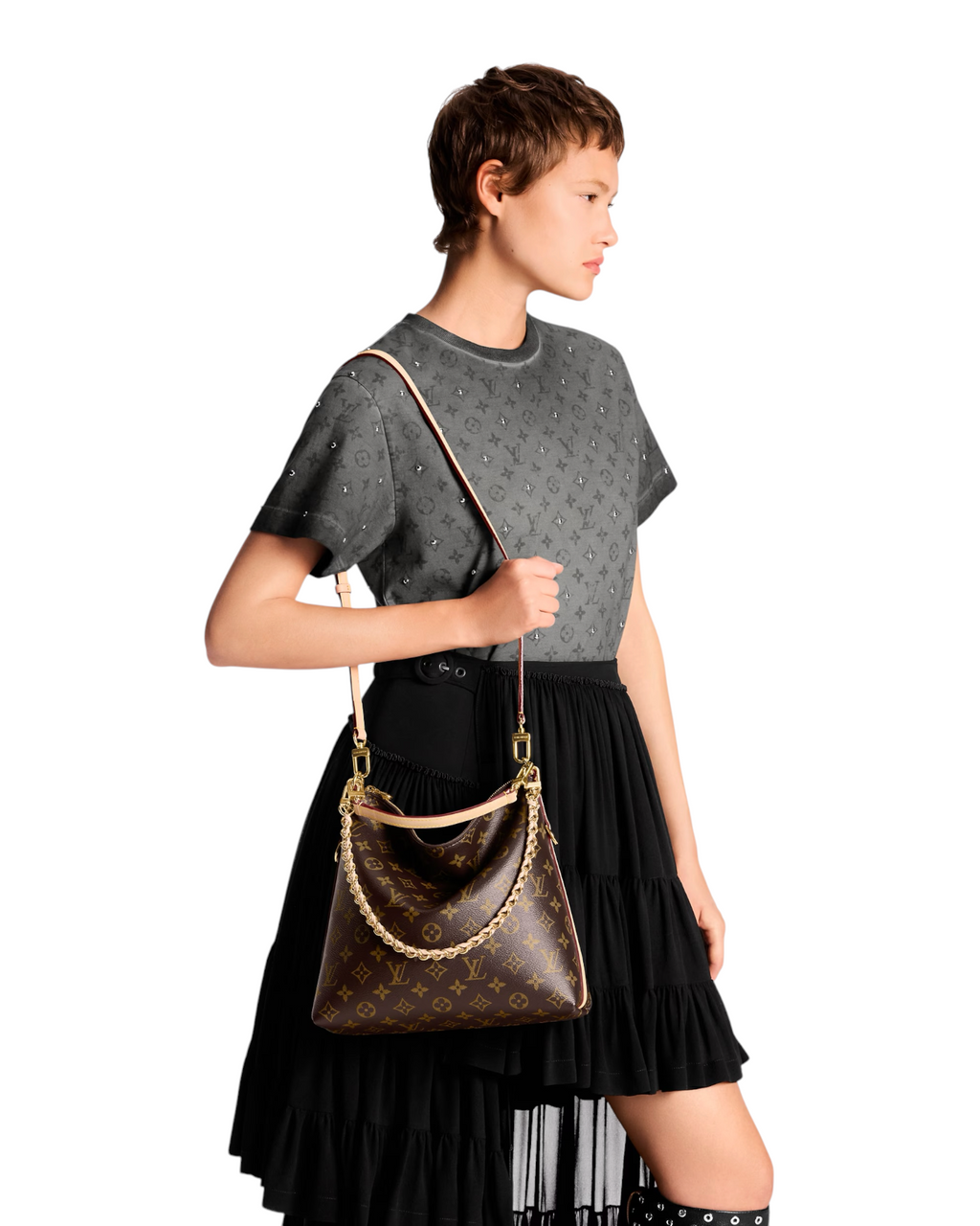 Louis Vuitton Multipass Monogram bag front view in signature monogram finish.