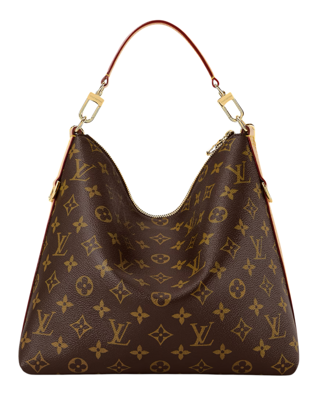 Louis Vuitton Multipass Monogram bag side profile view.