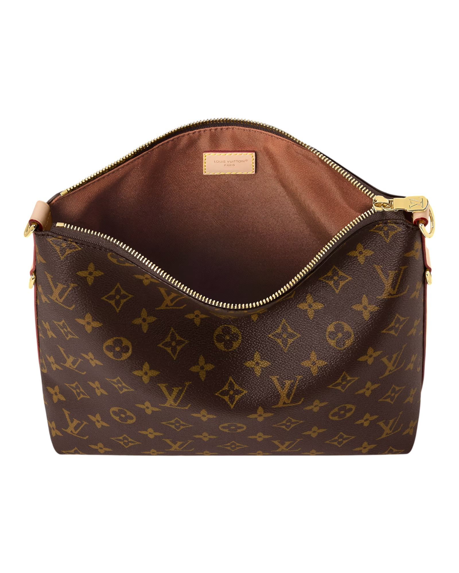 Louis Vuitton Multipass Monogram bag back view with adjustable strap.