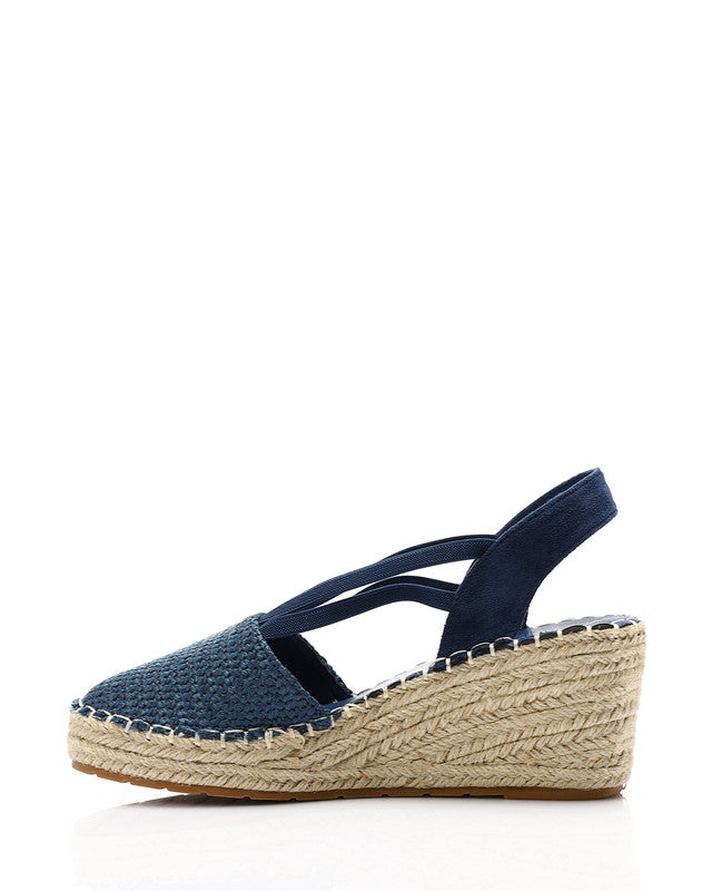 Round Toecap Heeled Wedge
