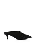 Stitched Details Mid Heel Mules