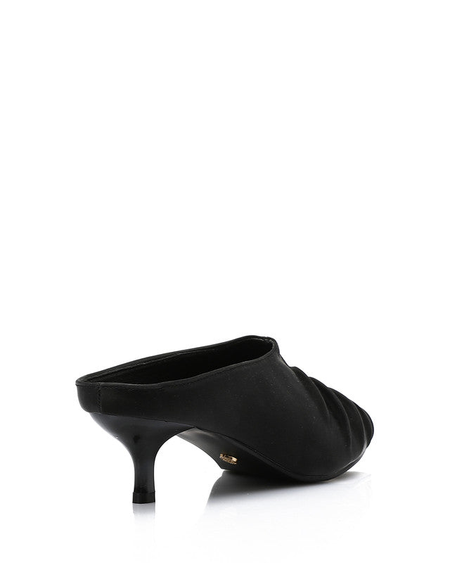 Stitched Details Mid Heel Mules