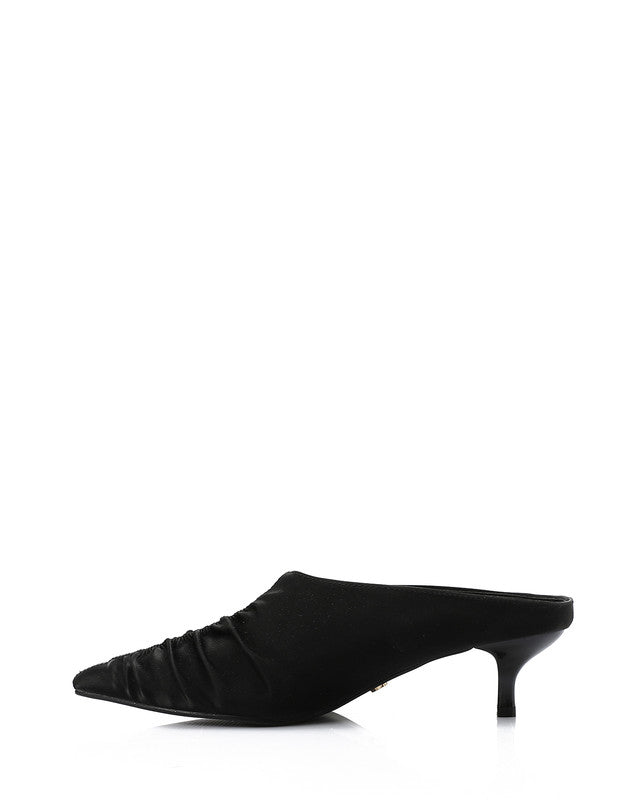 Stitched Details Mid Heel Mules