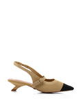 Semi Square Toecap Mid Heel Pump