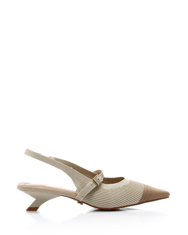 Semi Square Toecap Mid Heel Pump