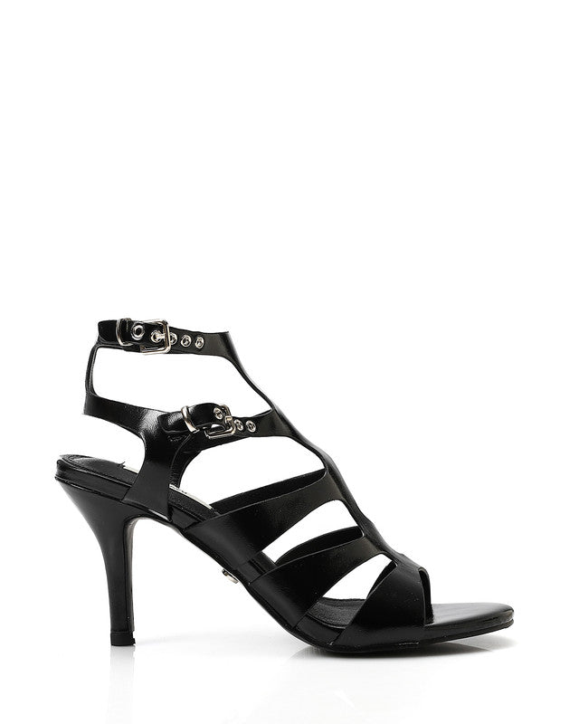 Metallic Strappy Heels Sandal