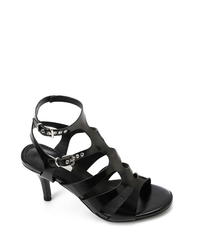Metallic Strappy Heels Sandal