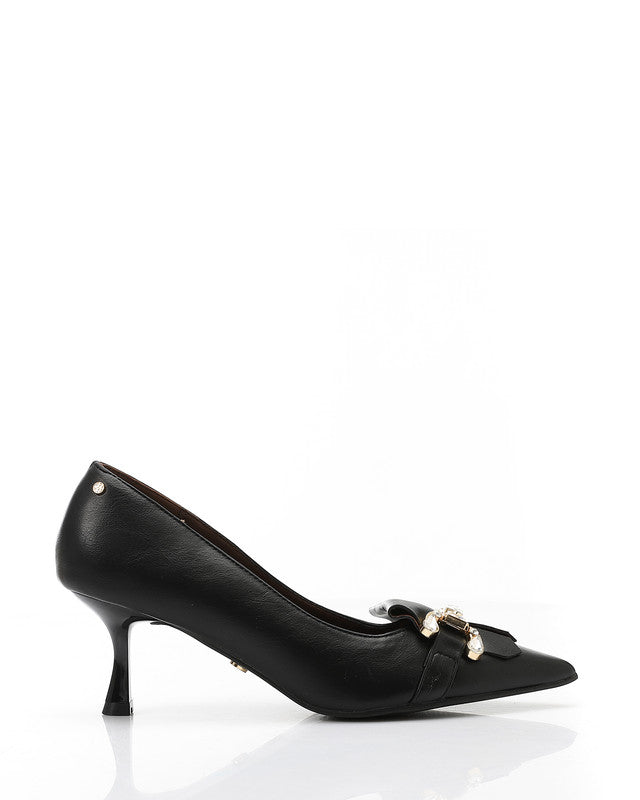 Leather Buckle Heels