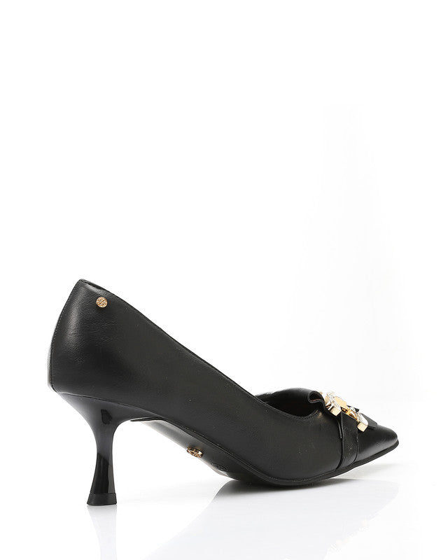 Leather Buckle Heels
