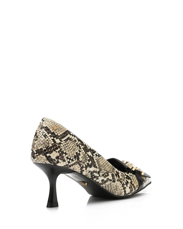 Leather Buckle Heels