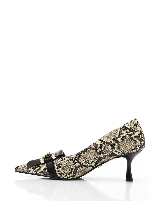 Leather Buckle Heels