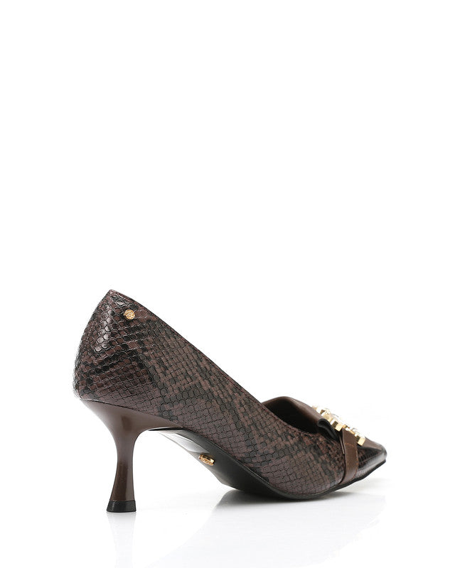 Leather Buckle Heels
