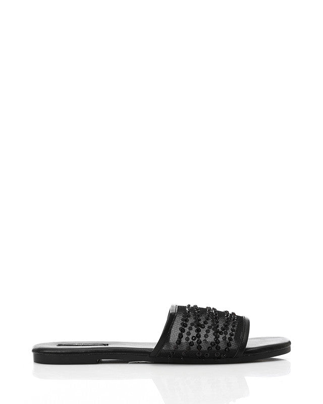 Open Square Toe Shape Slides