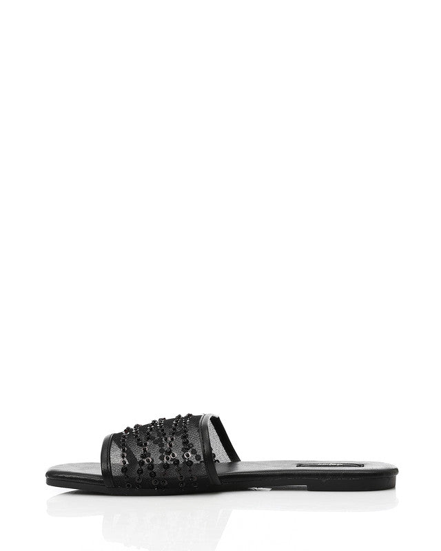 Open Square Toe Shape Slides