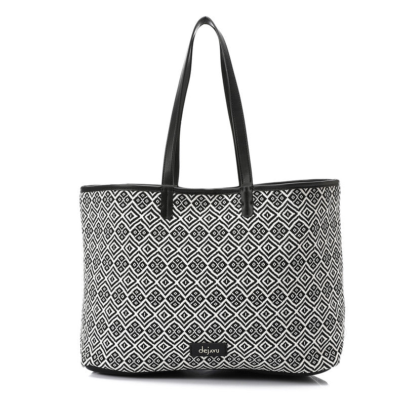 Textile Self Pattern Shoulder Bag