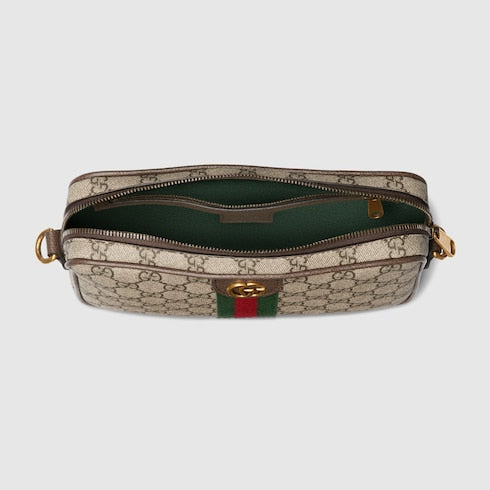 Gucci Ophidia Small Crossbody Bag in Beige and Dark Brown - product view 10 | MOAH