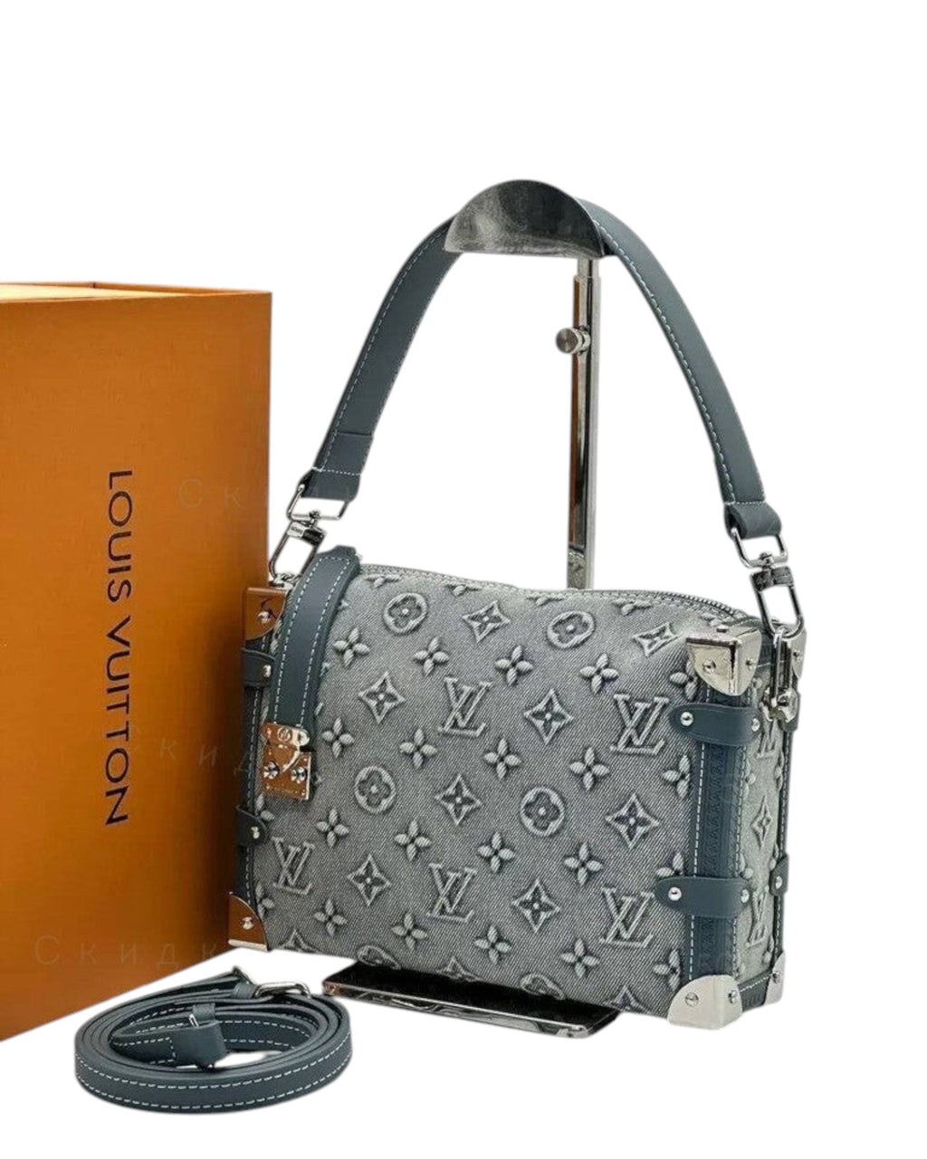Louis Vuitton Side Trunk Monogram Denim in Blue - image 2 | MOAH
