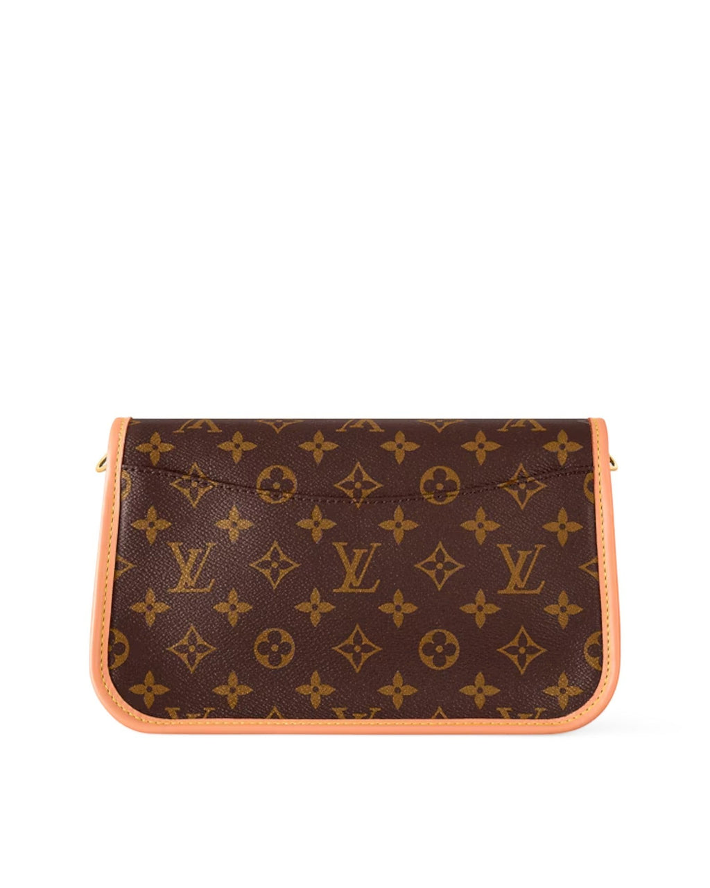 MOAH Louis Vuitton monogram coated canvas shoulder bag with natural cowhide leather trim and gold-tone hardware