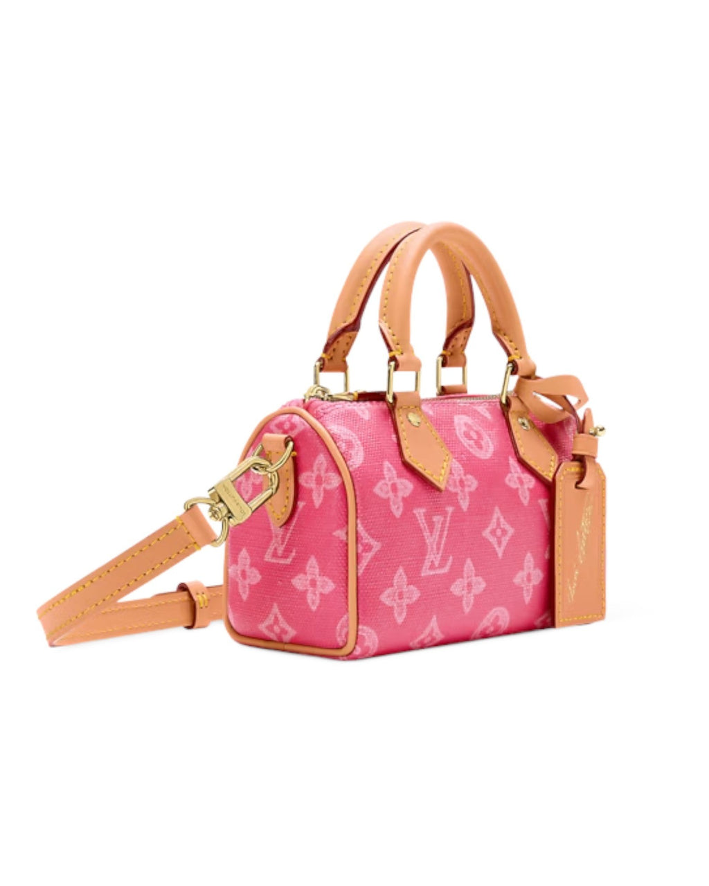 Louis Vuitton Nano Speedy Handbag in Pink - product view | MOAH