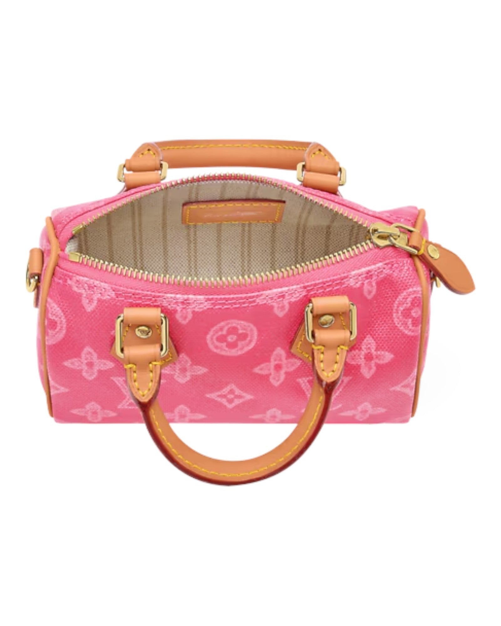 Louis Vuitton Nano Speedy Handbag in Pink - product view | MOAH